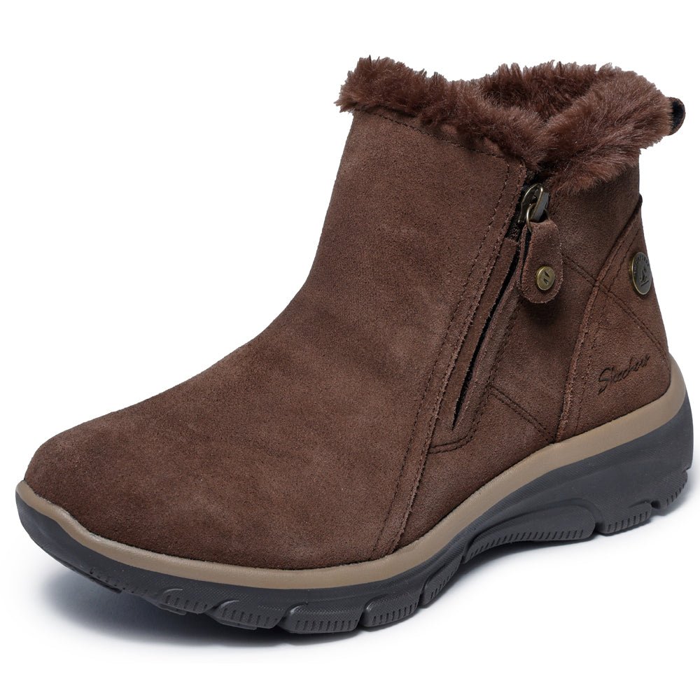 Skechers Easy Going Boots Zip Dam Vattentäta Brun