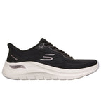 Skechers Womens Arch Fit 2.0 Slip-Ins Bold Motion Black Rose Gold