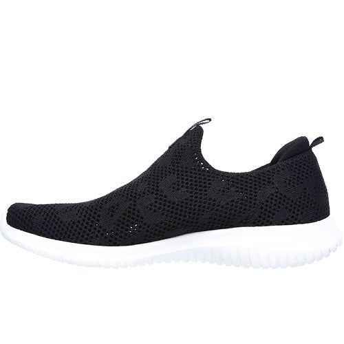 Skechers Womens Ultra Flex Fast Talker Black White