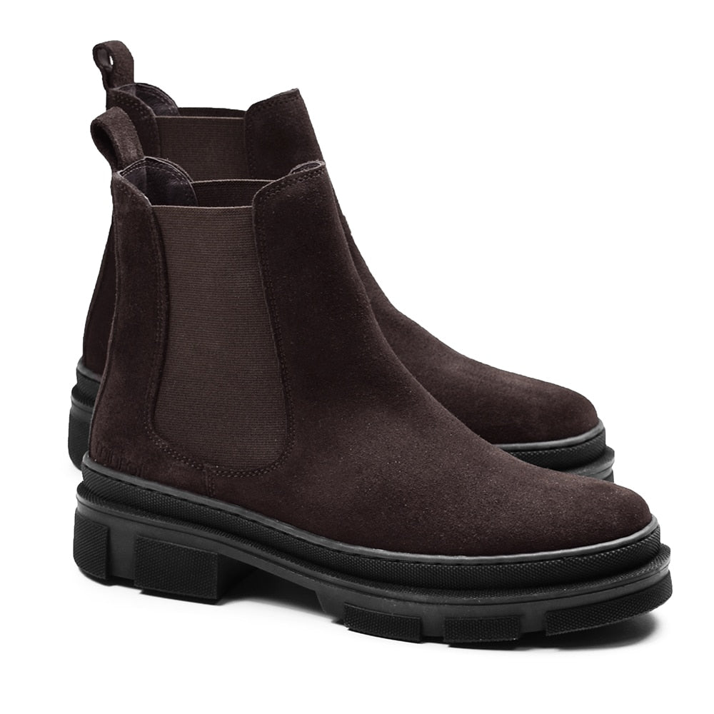 Minfot Chelsea Boots Oslo Mocka Mörkbrun