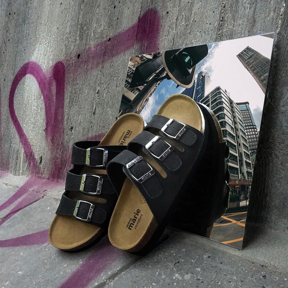 Sköna Marie Damsandal Shell Svart