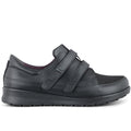 New Feet Mathilde Extra Breda Skor Stretch Kardborre Svart