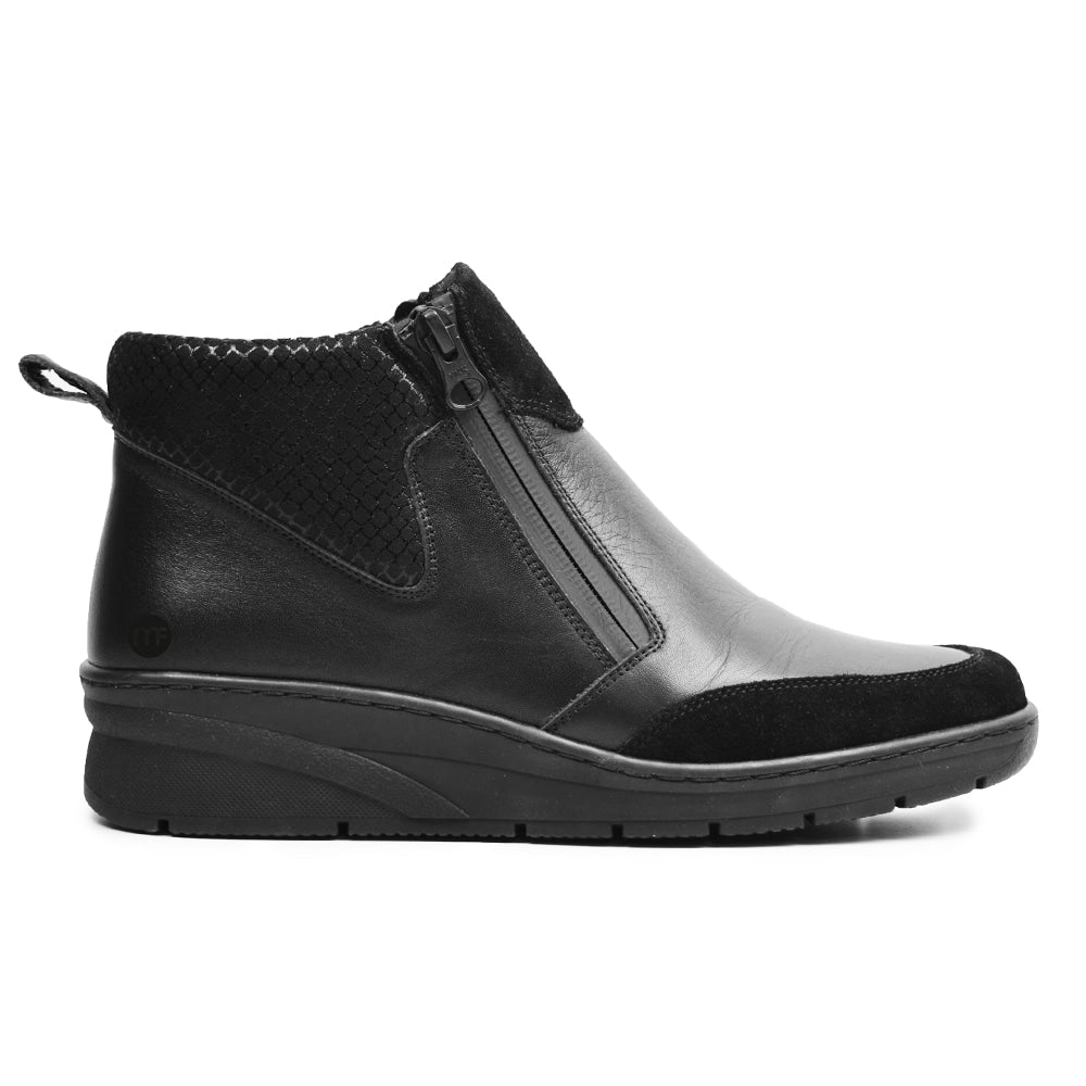 Minfot Hilma Boots med Dragkedja TEX-membran Svart