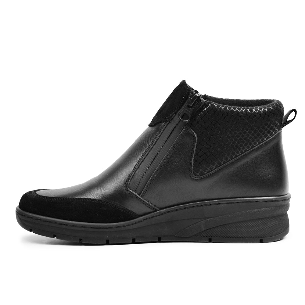 Minfot Hilma Boots med Dragkedja TEX-membran Svart