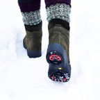 Minfot Dubbskor Boden Mocka Ull Mörkgrön