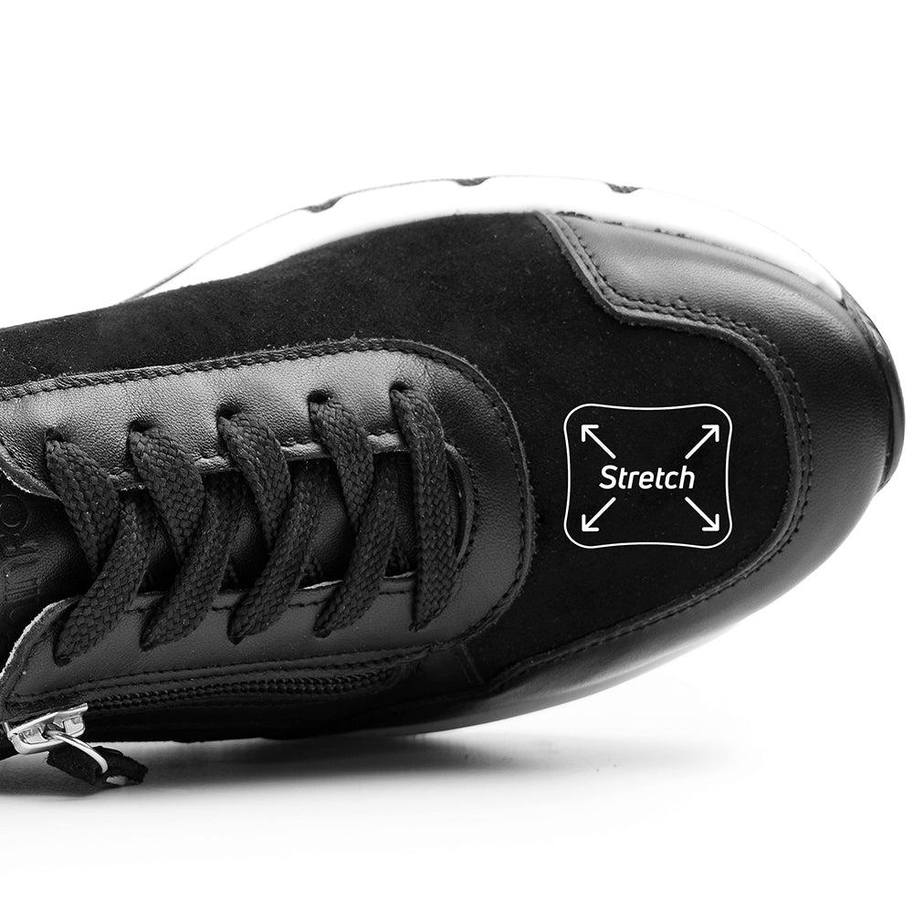Minfot Softrole Lux Sneakers Dam Stretch Svart