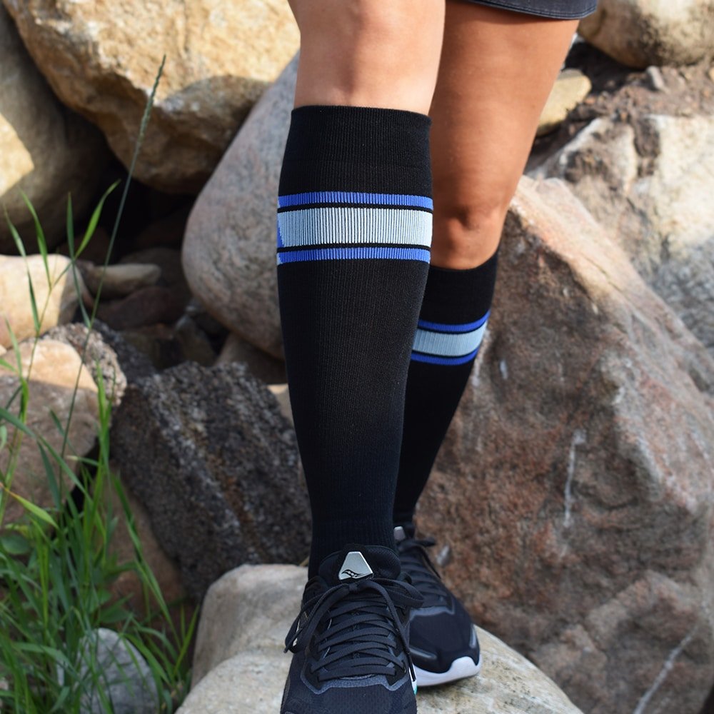 Minfot Sport Kompressionsstrumpor Lyocell Speed Svart 2-pack