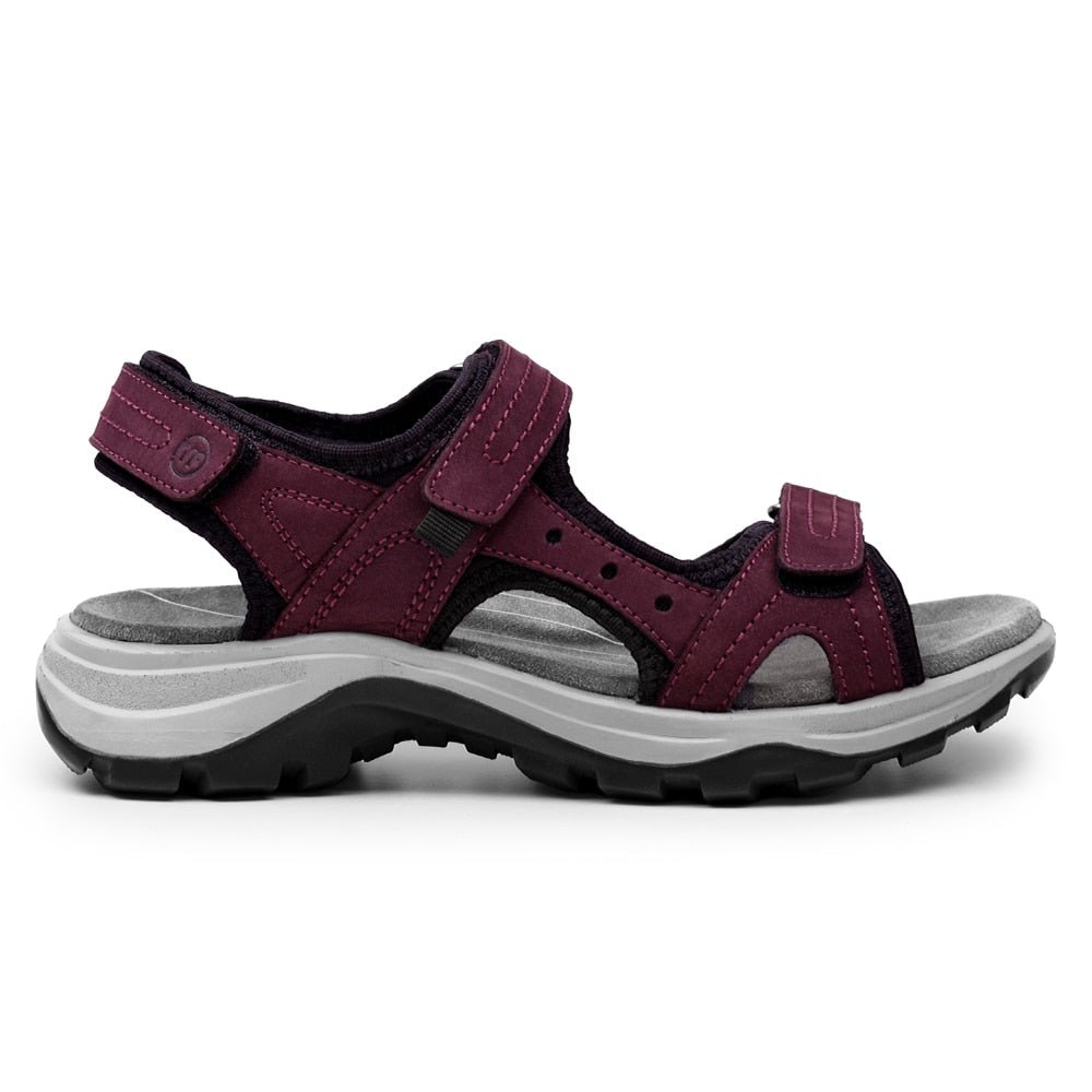 Minfot Sandhamn Sandaler Dam Nubuck Bordeaux