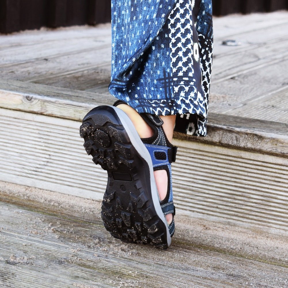 Minfot Sandhamn Sandaler Dam Nubuck Ocean Blue