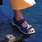 Minfot Sandhamn Sandaler Dam Nubuck Navy