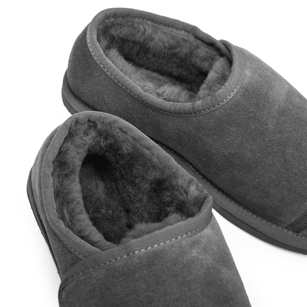 Minfot Fårskinnstofflor Öppningsbar Specialsko Molde Grå