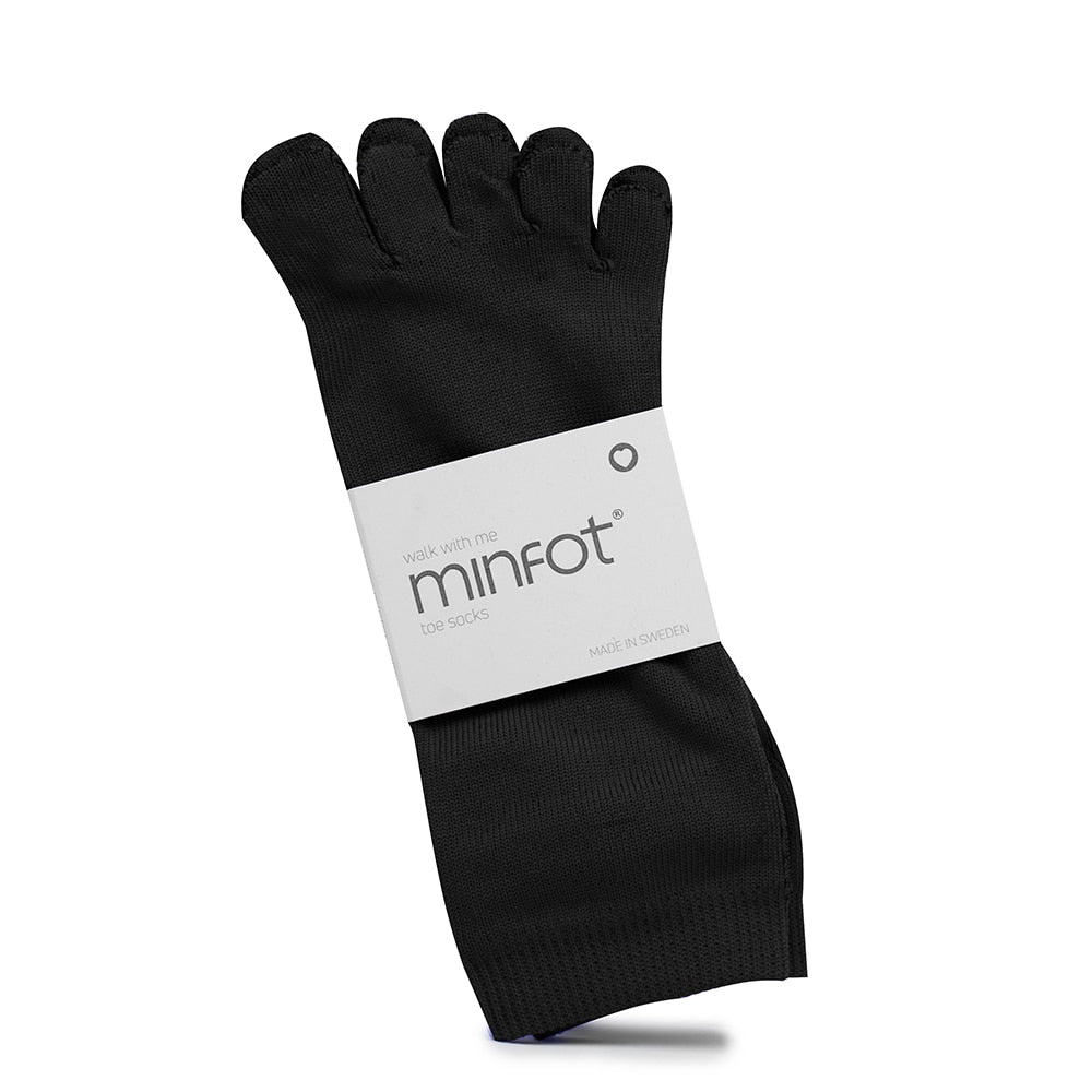 Minfot Tåstrumpor Sport Svart 1-pack