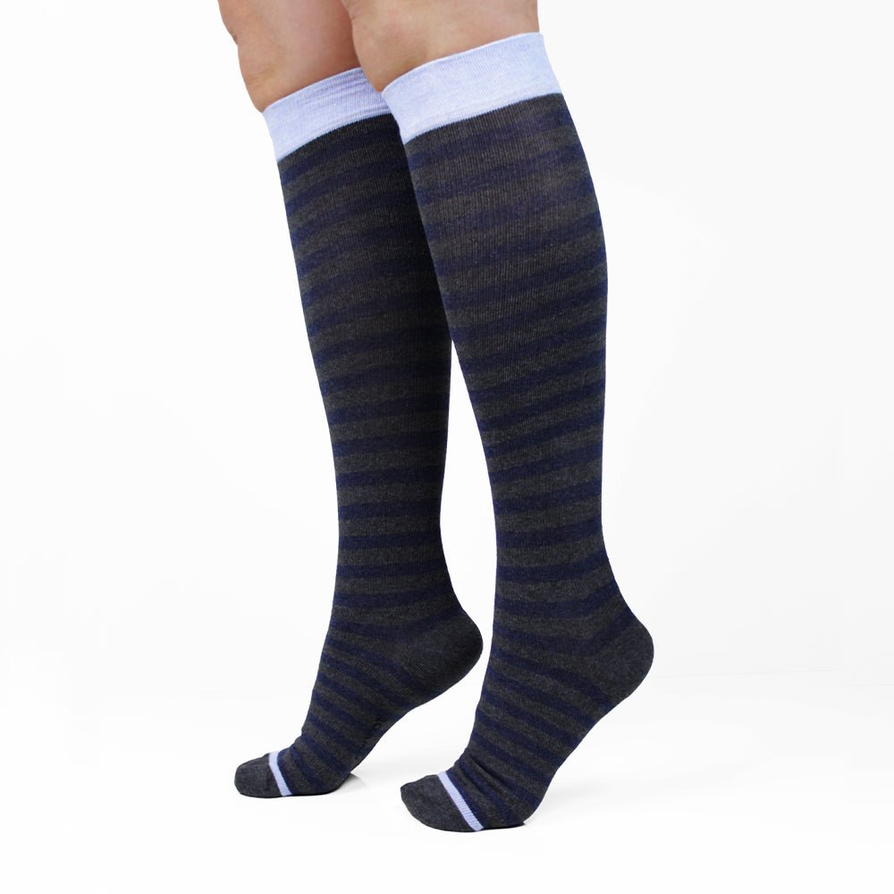 Minfot Stödstrumpor Bomull Eco Line Grey 1-pack