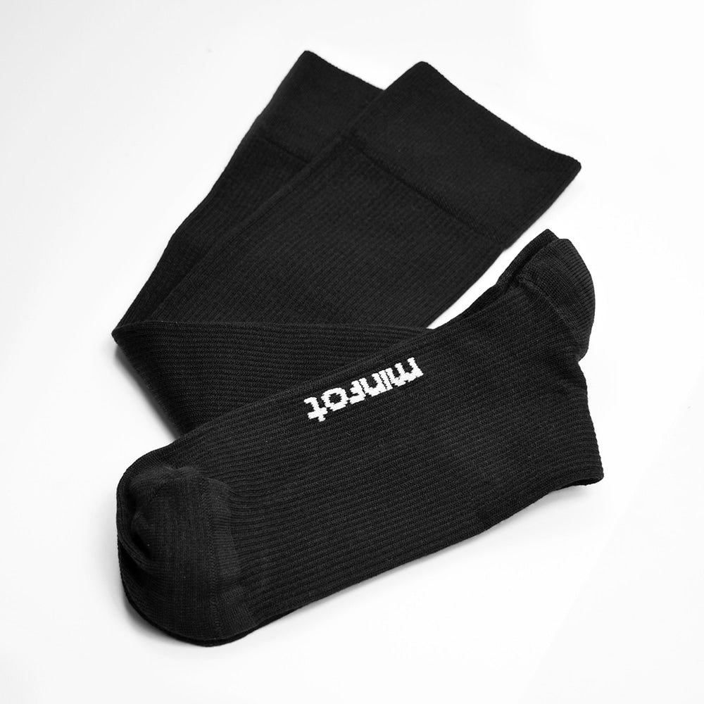 Minfot Stödstrumpor Bambu Svart 1-pack