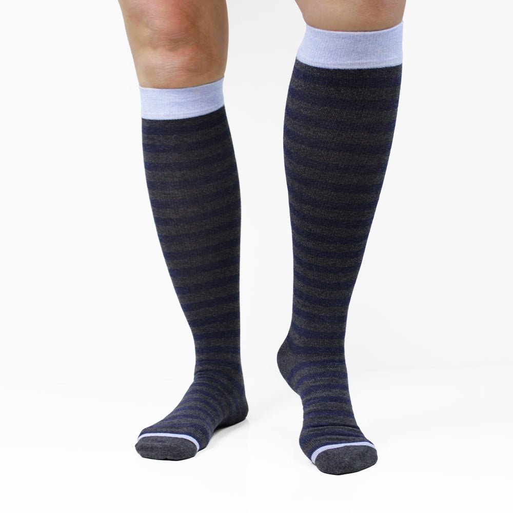 Minfot Stödstrumpor Bomull Eco Line Grey 1-pack