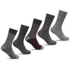 Minfot Strumpor Merinoull Randig Bordo Mix 5-pack