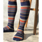 SupCare Stödstrumpor Bambu Stripes Blue 1-pack