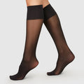 Swedish Stockings Nylonstrumpor Knä Elin 20 DEN Svart 2-pack
