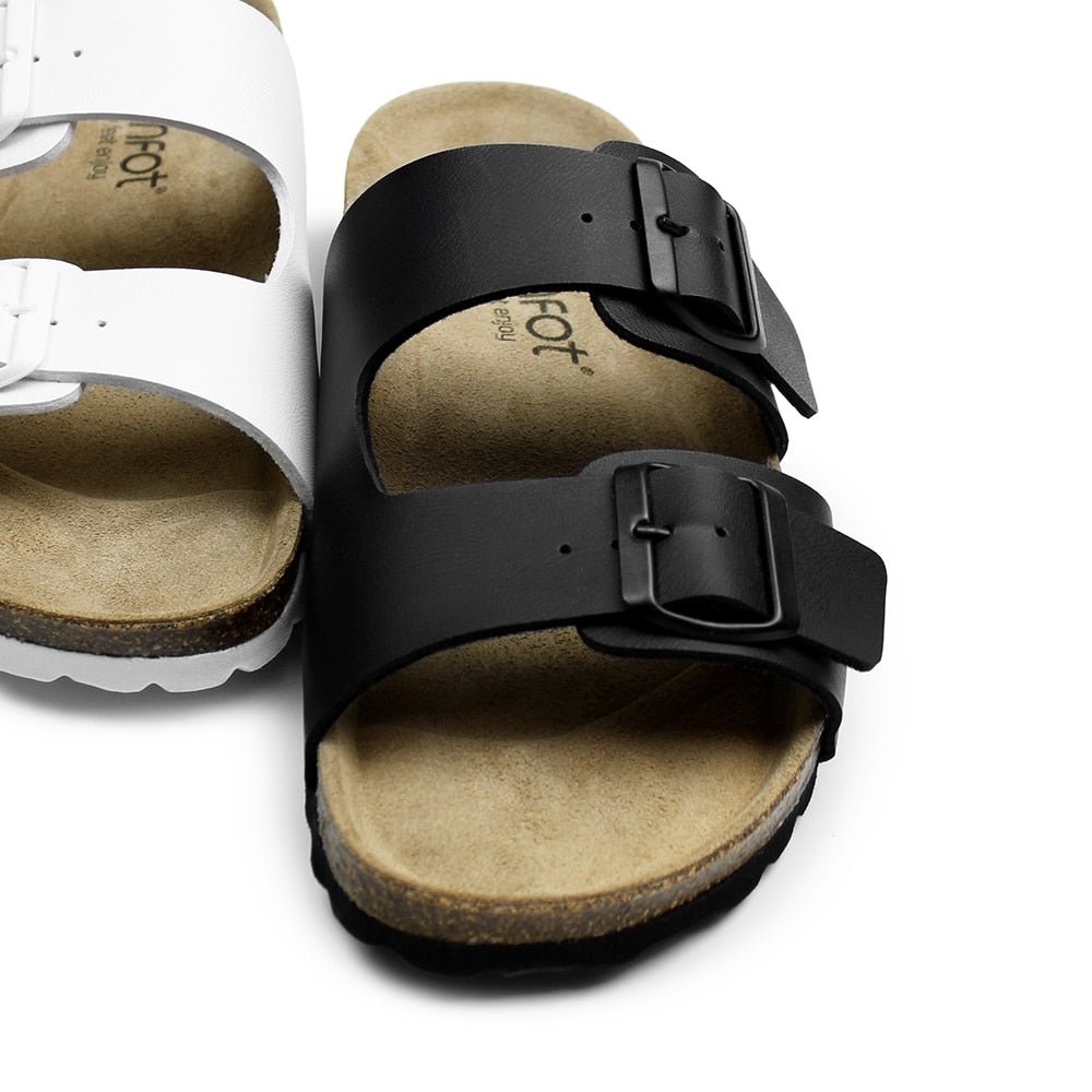 Minfot Softstep Sandaler Dam Biosandal 2-remmar Svart