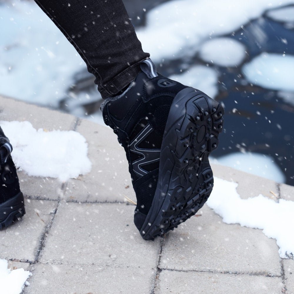 Minfot Snowgrip Nastakengät Vedenpitävä Musta