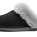 Minfot Lampaannahkatossut Slip on Duved pohjalla Musta