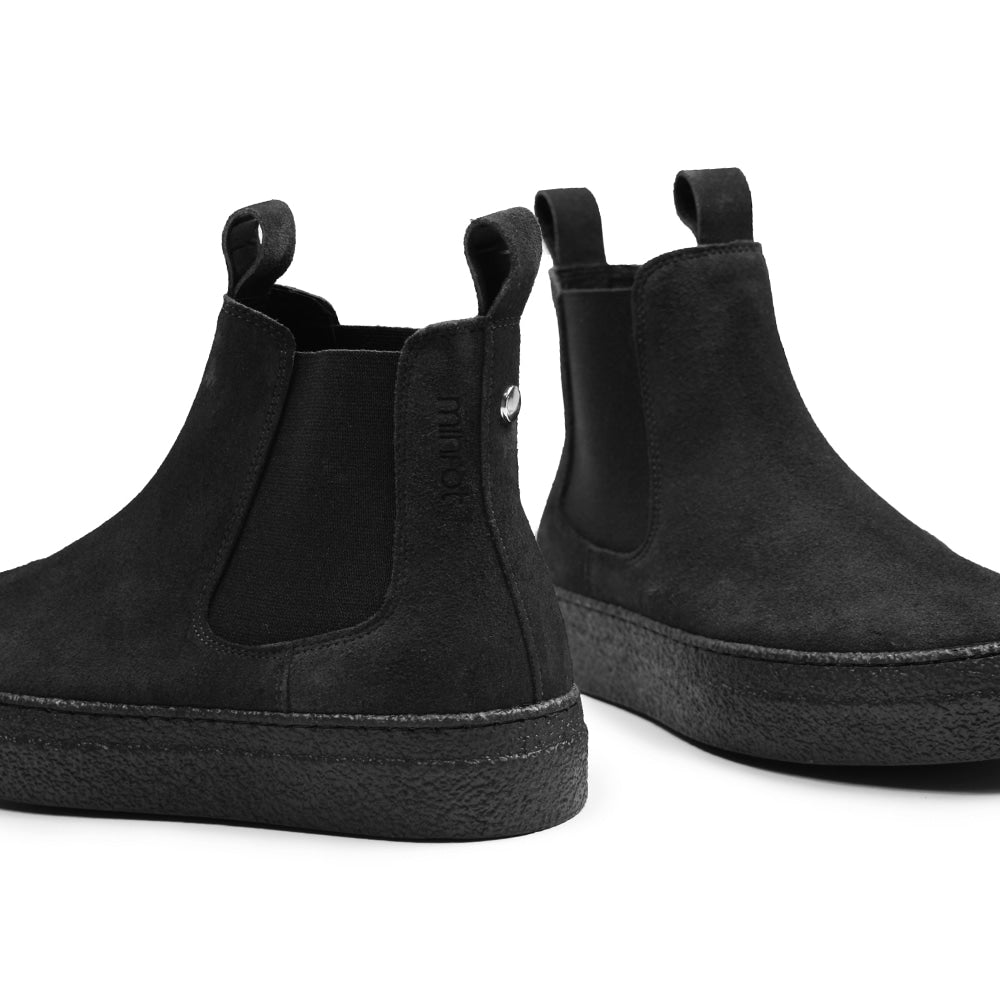 Minfot Chelsea Boots Visby Dam Mocka Svart