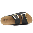 Scholl Monterey Sandaler Dam Svart Guld