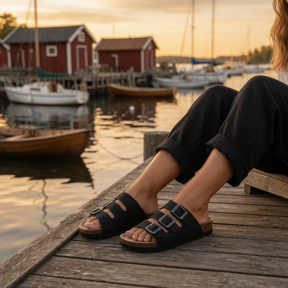 Sköna Marie Damsandal Shell Svart