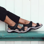 Minfot Sandhamn Sandaler Dam Nubuck Black