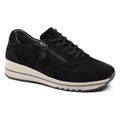 Minfot Cloe Sneaker Dam Dragkedja Mocka Svart