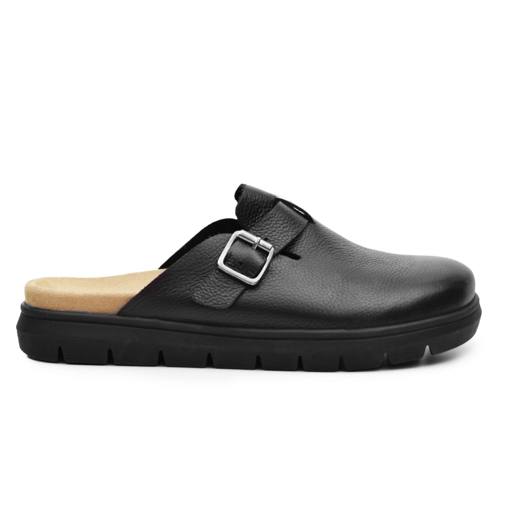 Minfot Mjuk Toffel Soft Svart Skinn
