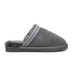 Minfot Fårskinnstofflor Slip-on Myre med sula Grå