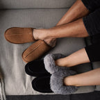 Minfot Lampaannahkatossut Slip on Orust pohjalla Chestnut
