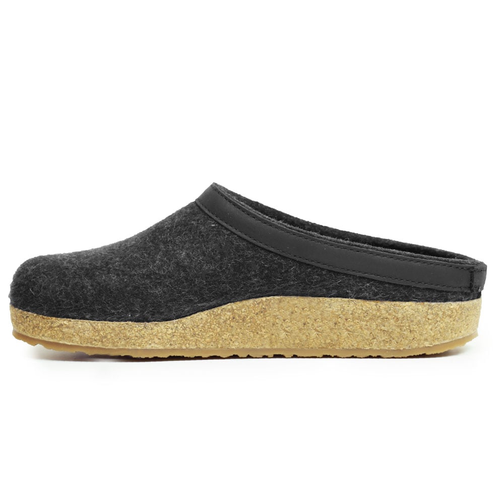 Haflinger Ulltofflor Grizzly Mörkgrå