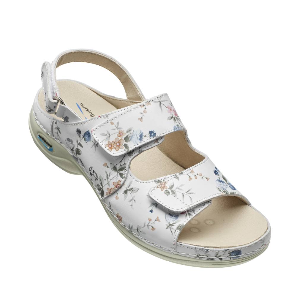 Nursing Care Helsinki Arbetssandal WashGo Tvättbar Flower