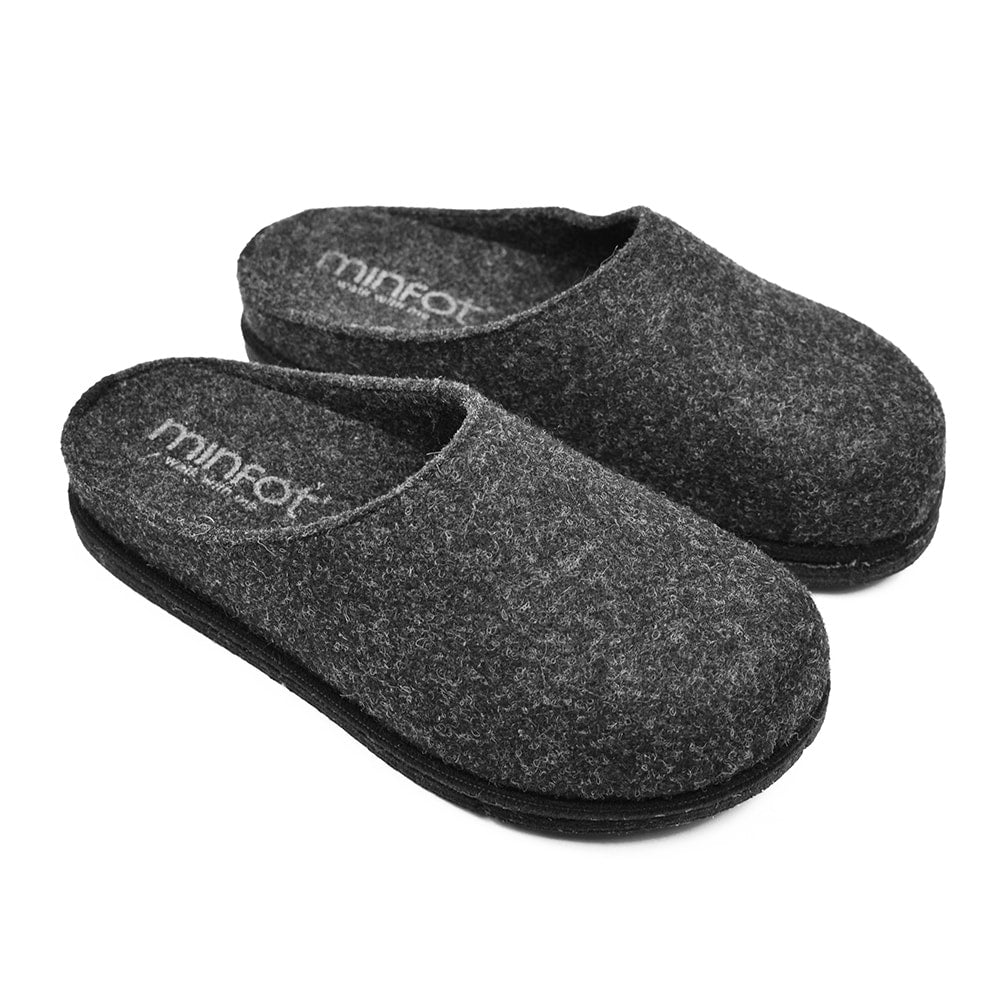Minfot Tofflor Slip-on Viken Ull Antracit