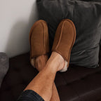 Minfot Lampaannahkatossut Slip on Orust pohjalla Chestnut