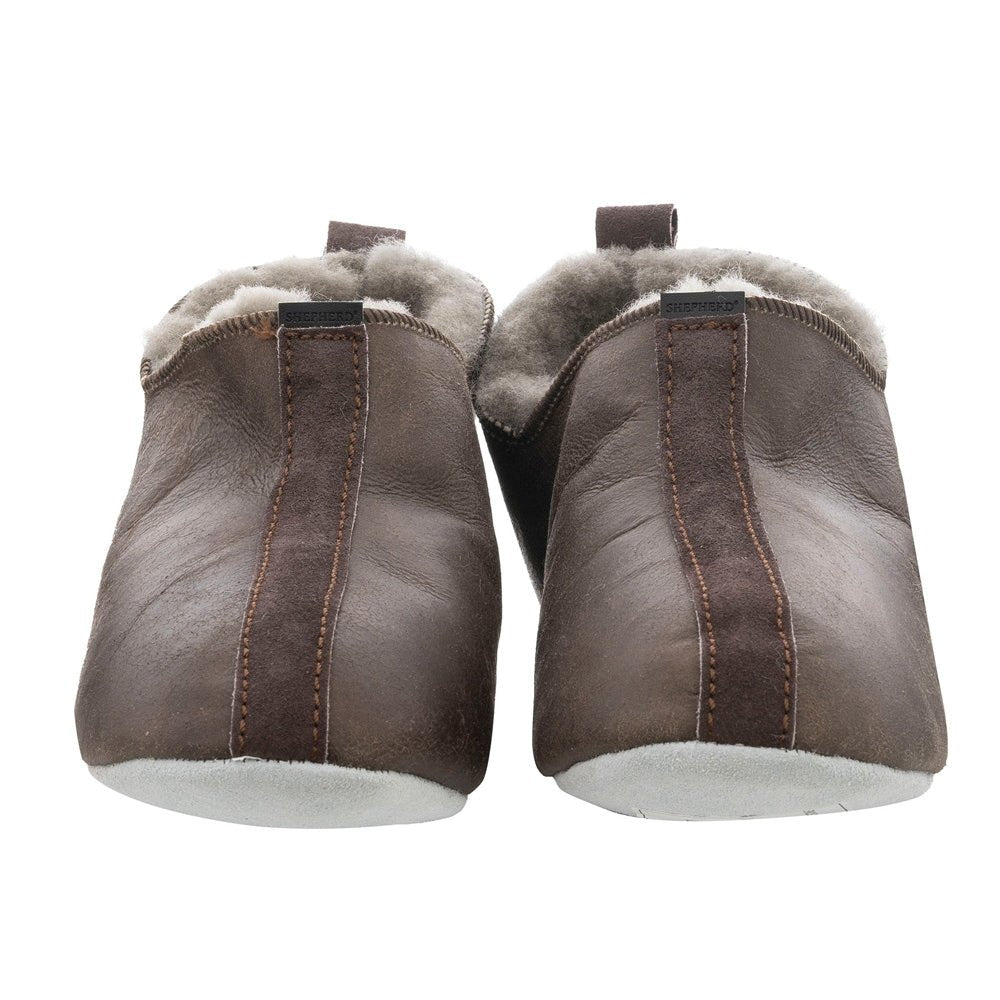 Shepherd Lina Fårskinnstofflor Stone Oiled Antique