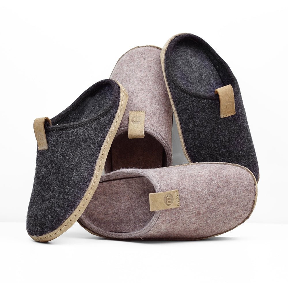 Minfot Cabin Tofflor Unisex Ull Brun