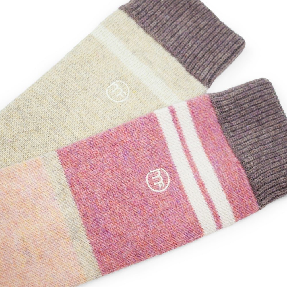 Minfot Ullstrumpor Strand Korall 2-pack