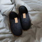 Minfot Cabin Tofflor Unisex Ull Grå
