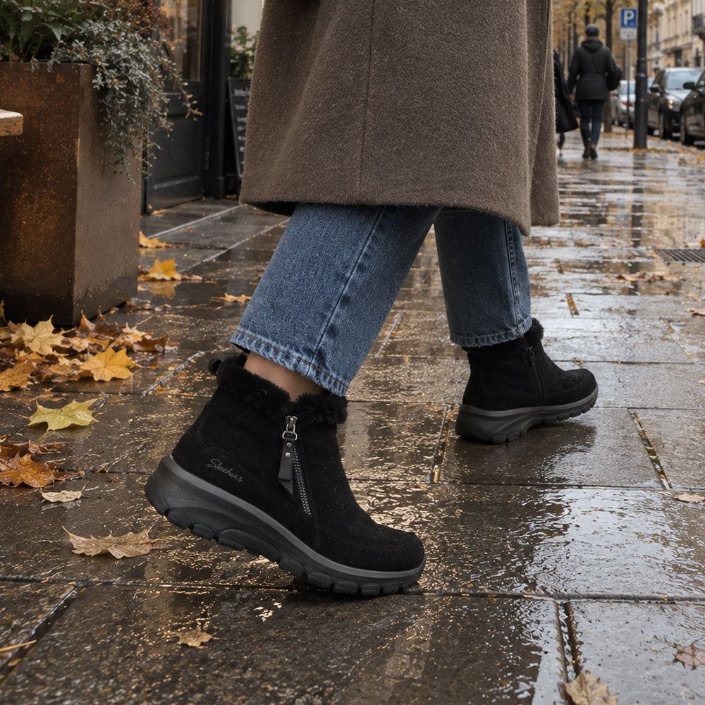 Skechers Easy Going Boots Zip Dam Vattentäta Svart