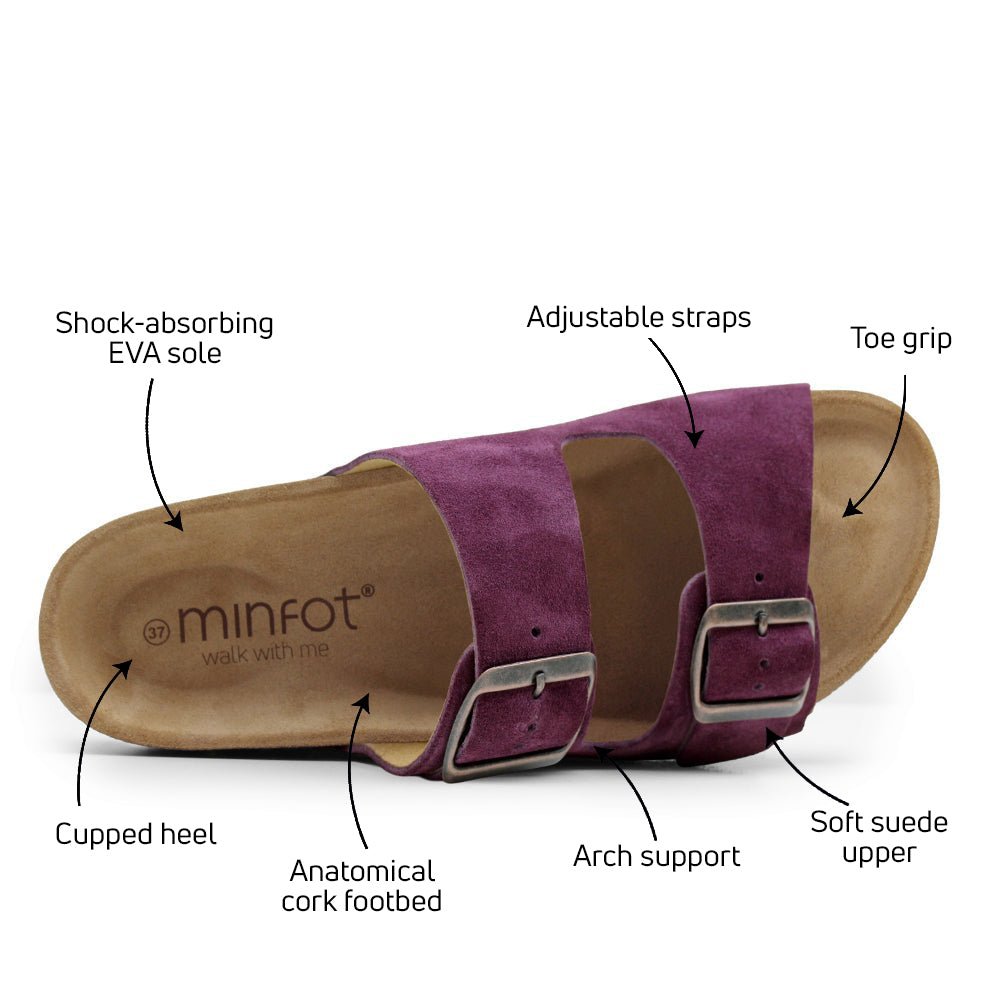 Minfot Moa Sandaalit Naisten Bio Mokka Bordeaux