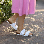 Minfot Softstep Sandaler Dam Biosandal 2-remmar Vit