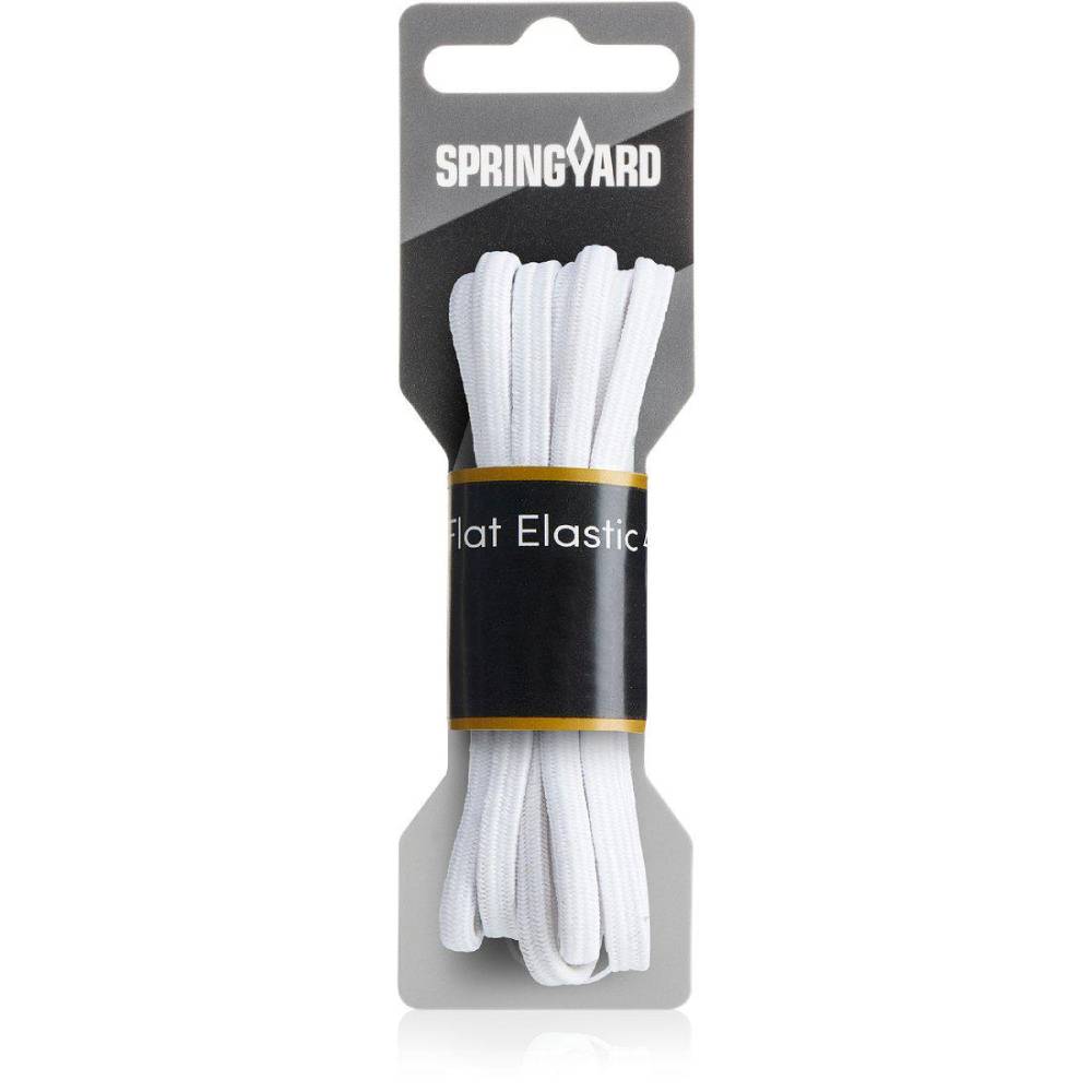 Springyard Skosnören Flat Elastic White