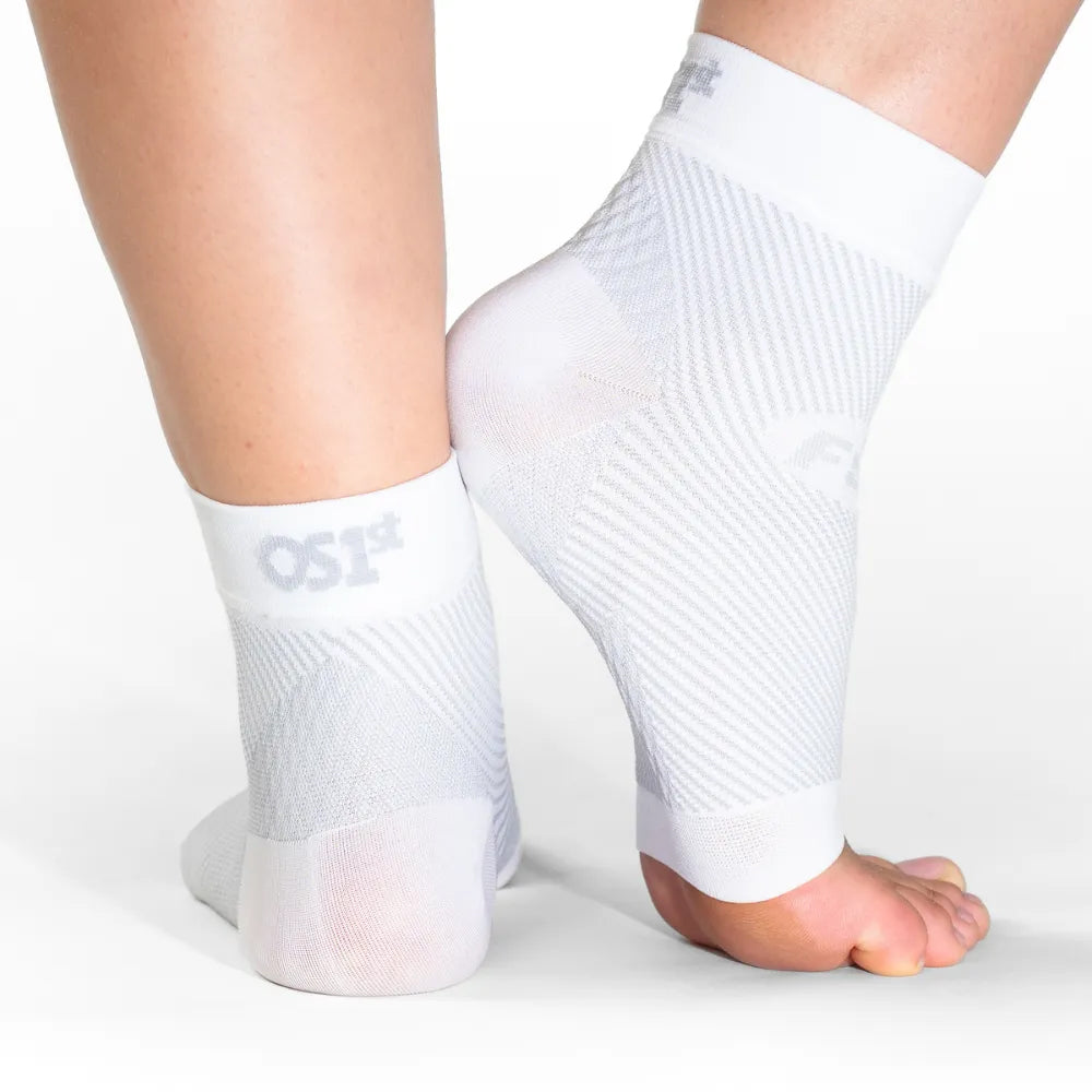 OS1st FS6 Kompressionsstrumpor Hälsporre Vit 1-pack